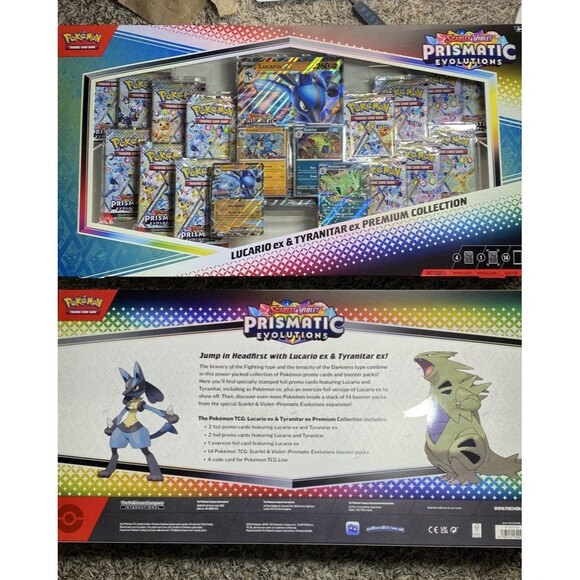 Pokemon TCG Lucario V & Tyranitar V Prismatic Evolutions 14 Packs New Sealed - Picture 1 of 1